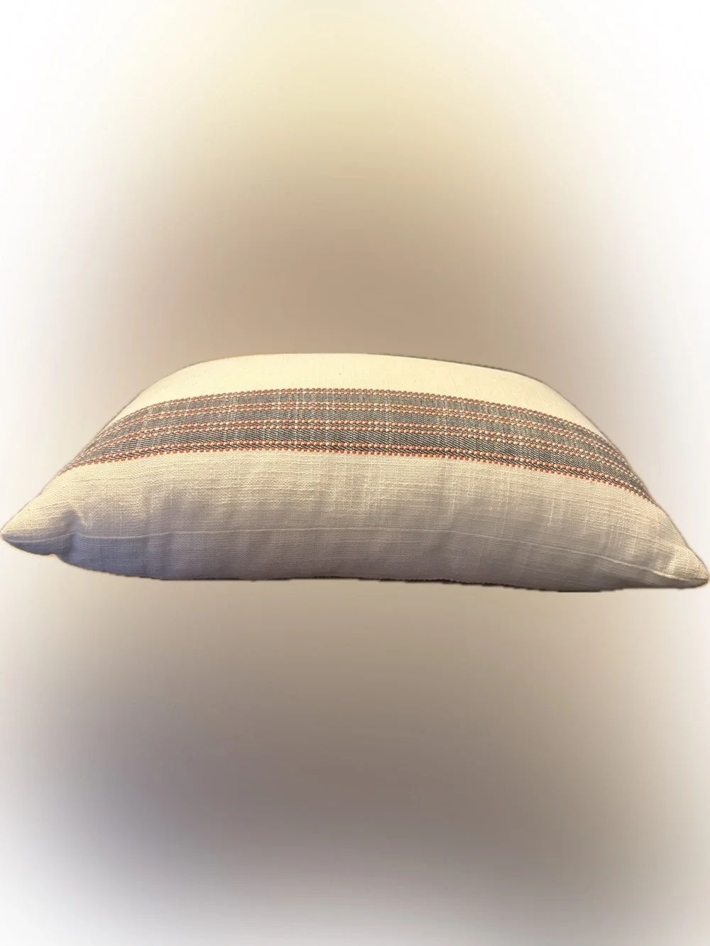 Hearth & Hand Cream Lumbar Pillow with Taupe Stripe